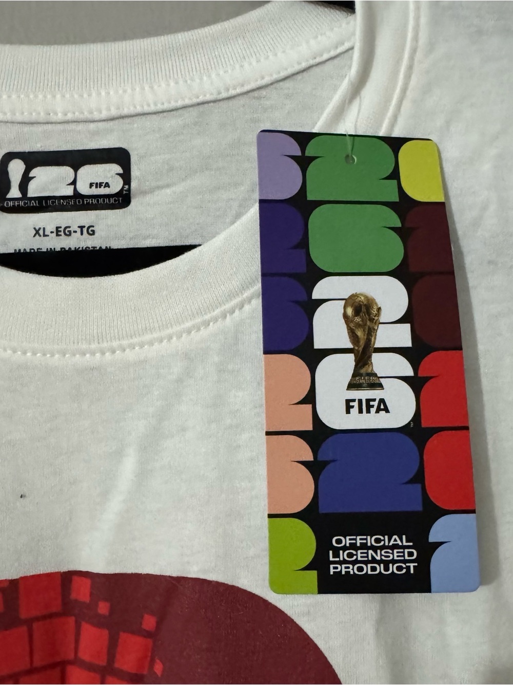 FIFA World Cup CAN MEX USA Graphic T-Shirt Men's Size XL White Cotton Jersey NWT - Picture 3 of 7